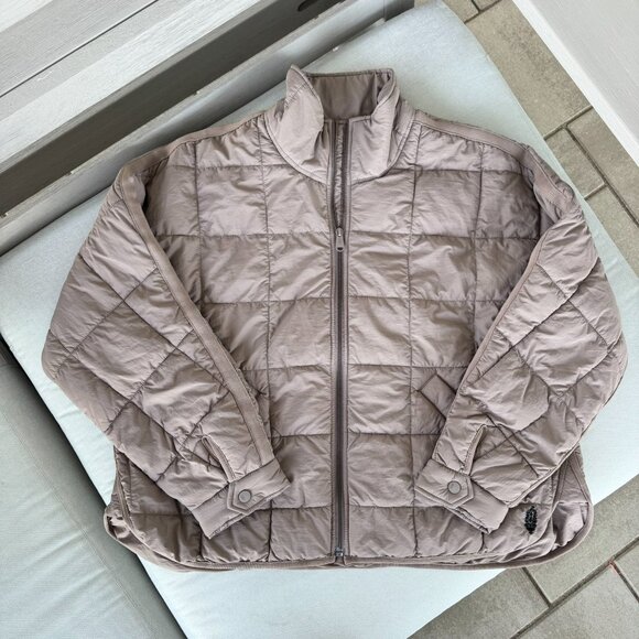 NWT Free People Pippa Packable Puffer Jacket Brown FP Movement Medium - Picture 1 of 4